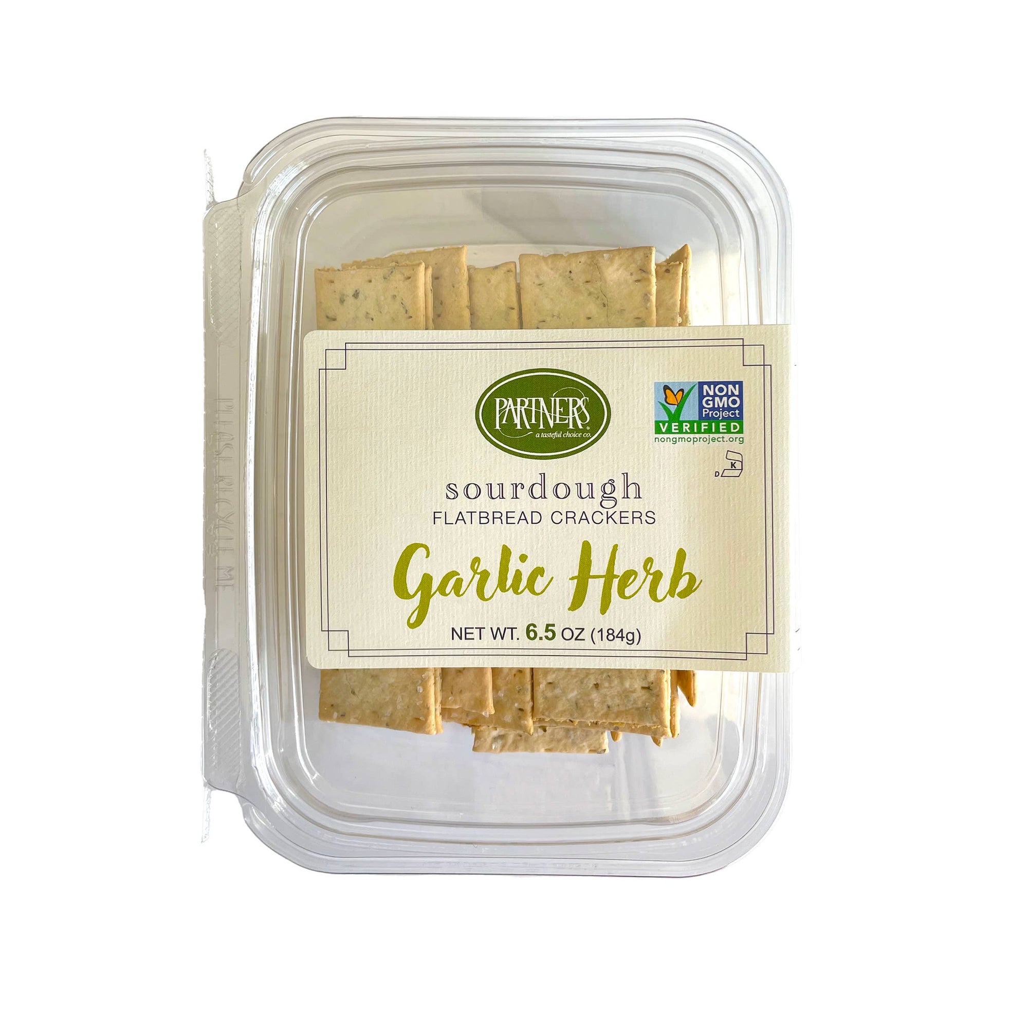 Partners Sourdough Garlic Herb Flatbread Crackers