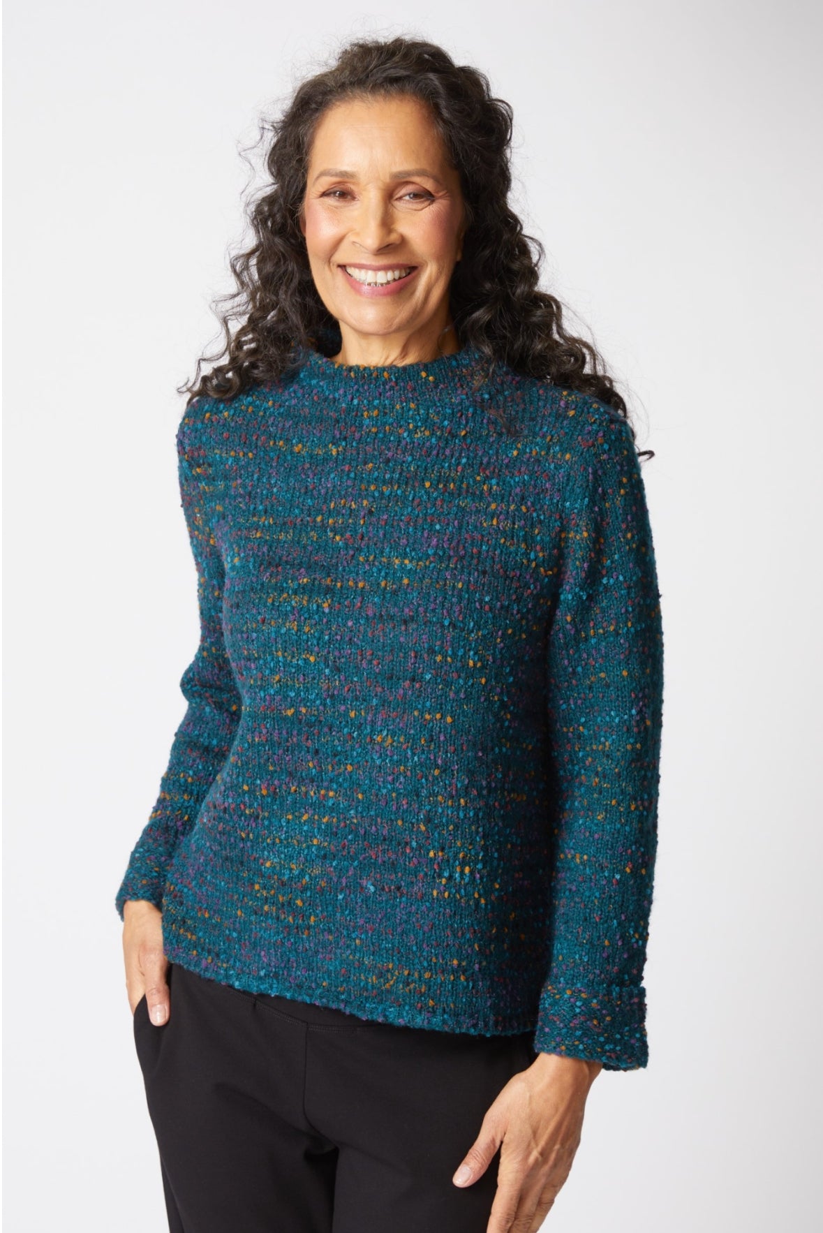 Confetti Funnel Neck Pullover