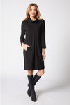 Core Travel Solid Pleat Front Dress