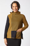 Double Face Stripes Color Blocked Pullover