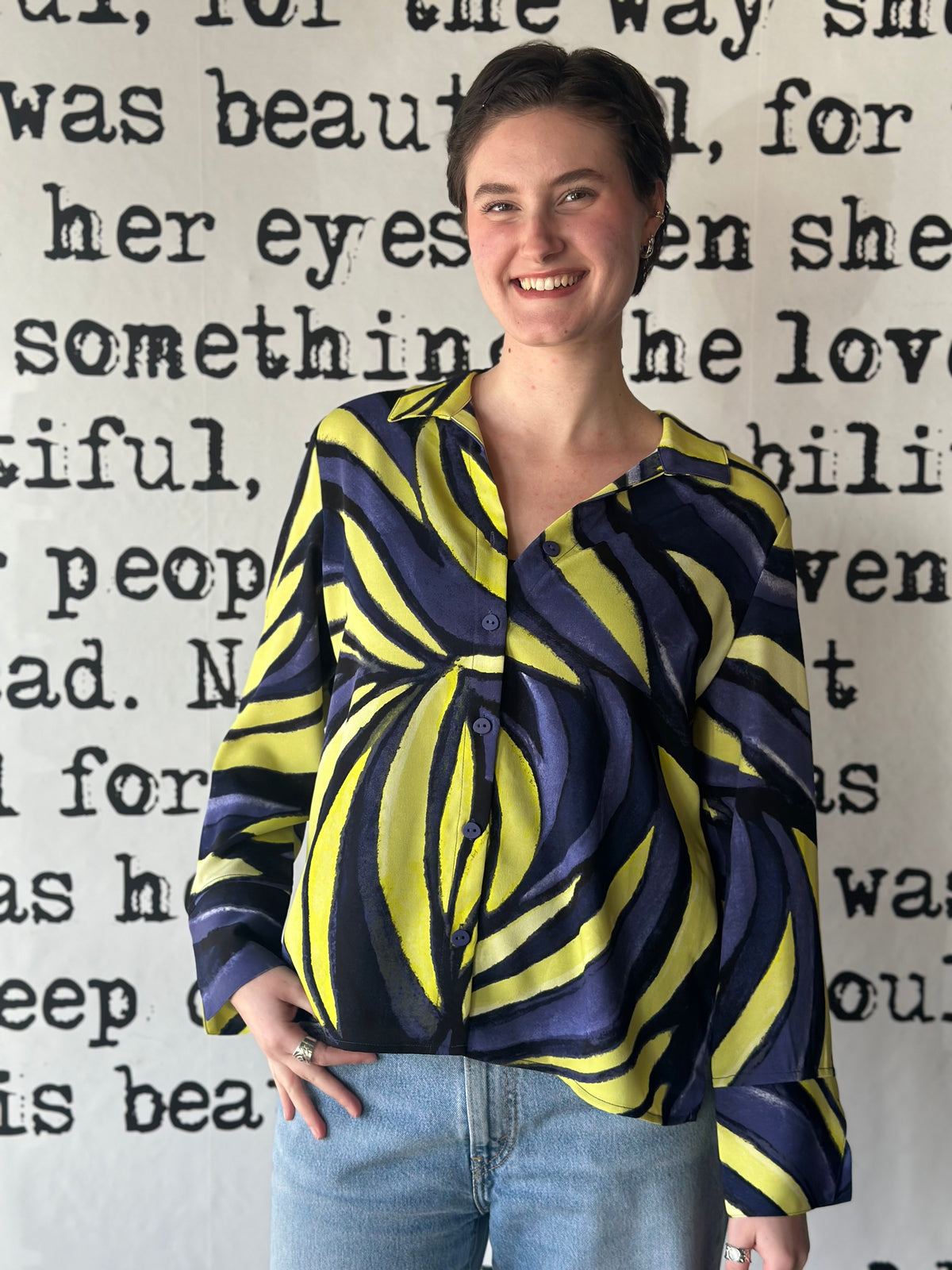 Crepe Georgette Buttondown Shirt