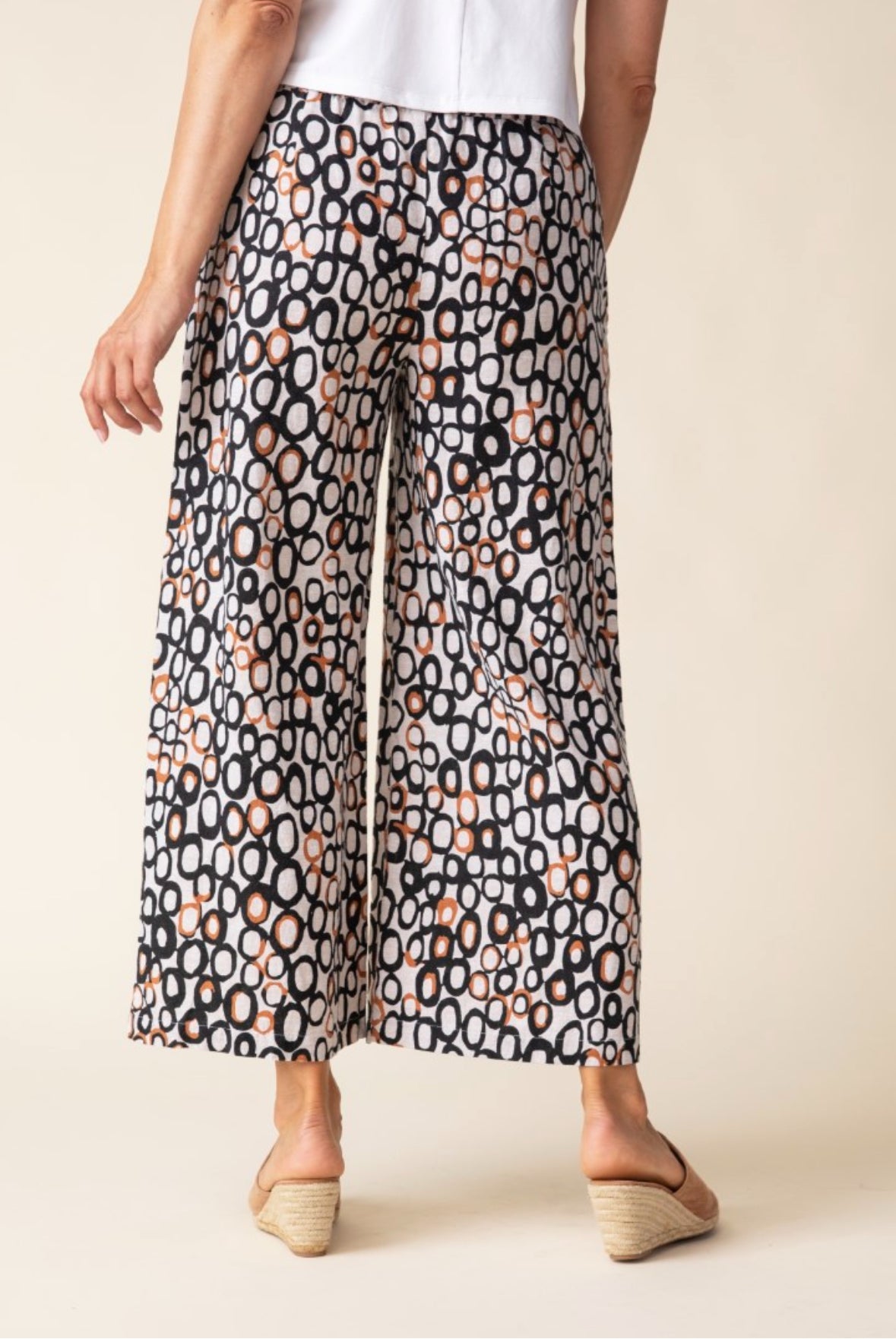 Linen Circle Easy Flood Pant