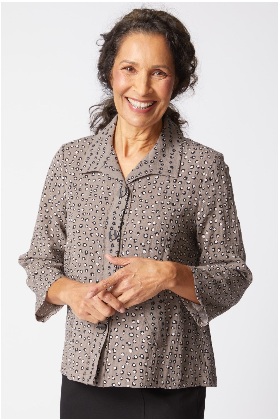 Express Dot Mix Pleat Back Jacket