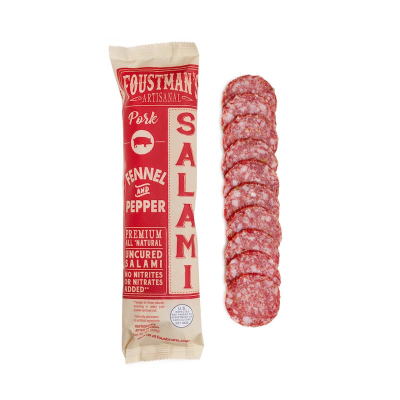 PORK FENNEL &amp; PEPPER | FOUSTMAN'S ALL-NATURAL UNCURED SALAMI