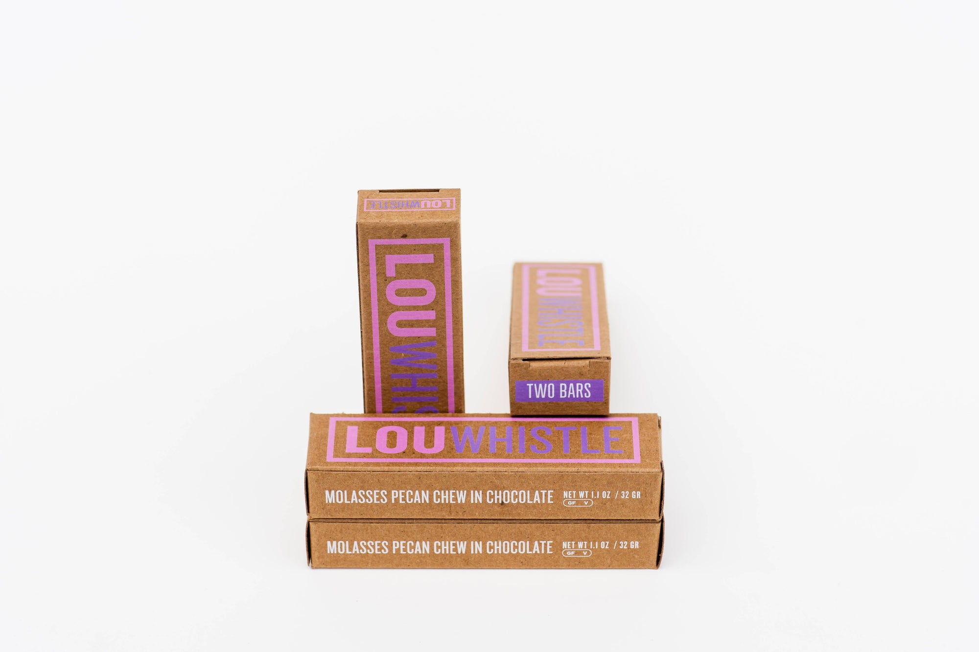 Lou Whistle - Molasses Pecan Chew Covered in Dark Chocolate