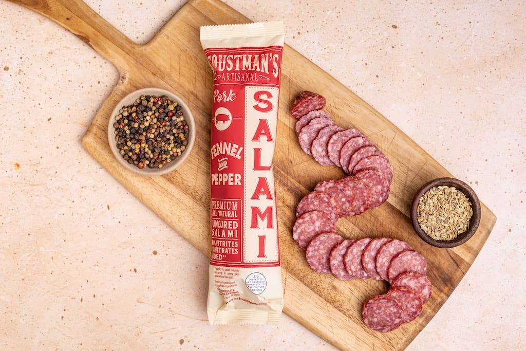 PORK FENNEL &amp; PEPPER | FOUSTMAN'S ALL-NATURAL UNCURED SALAMI