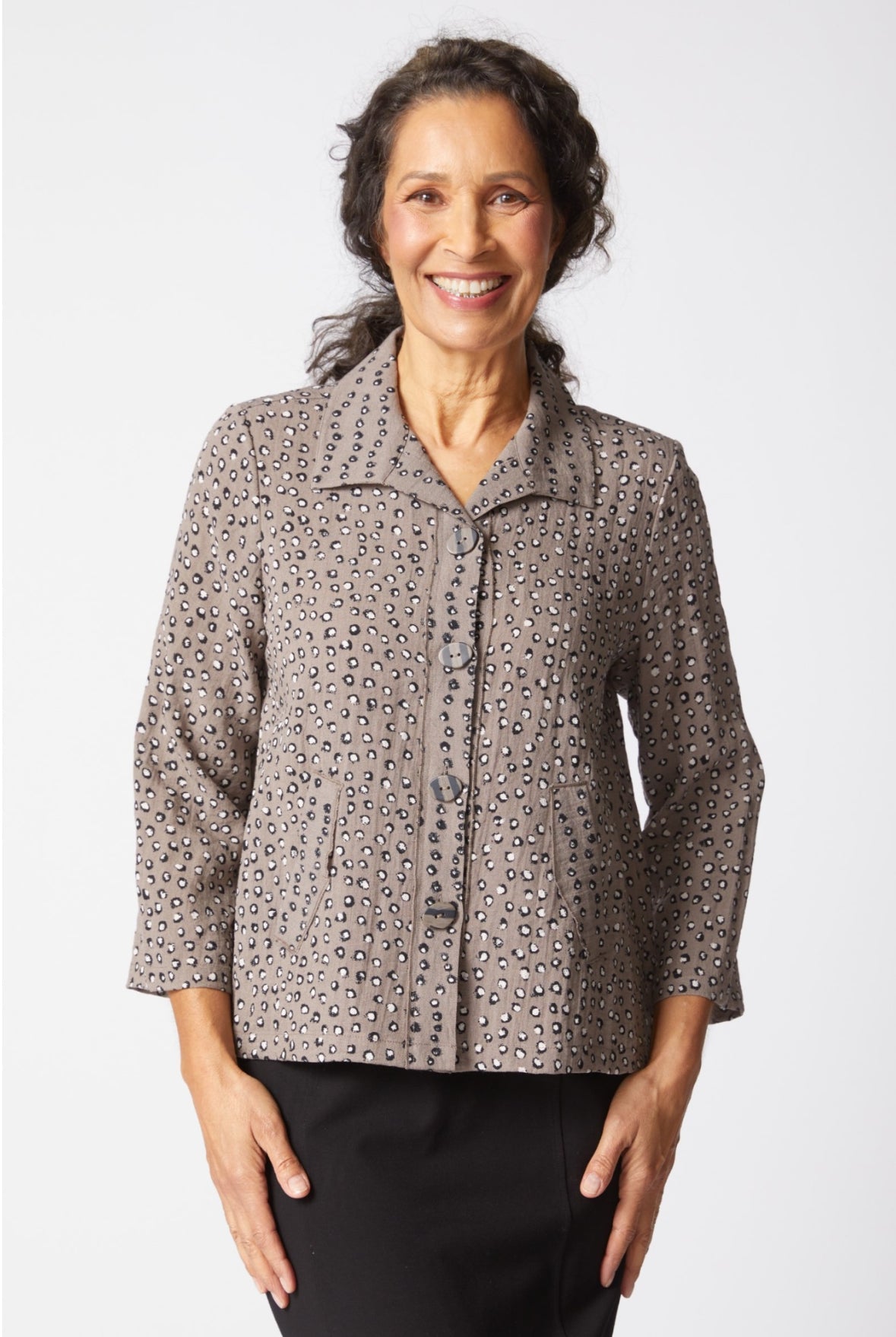 Express Dot Mix Pleat Back Jacket