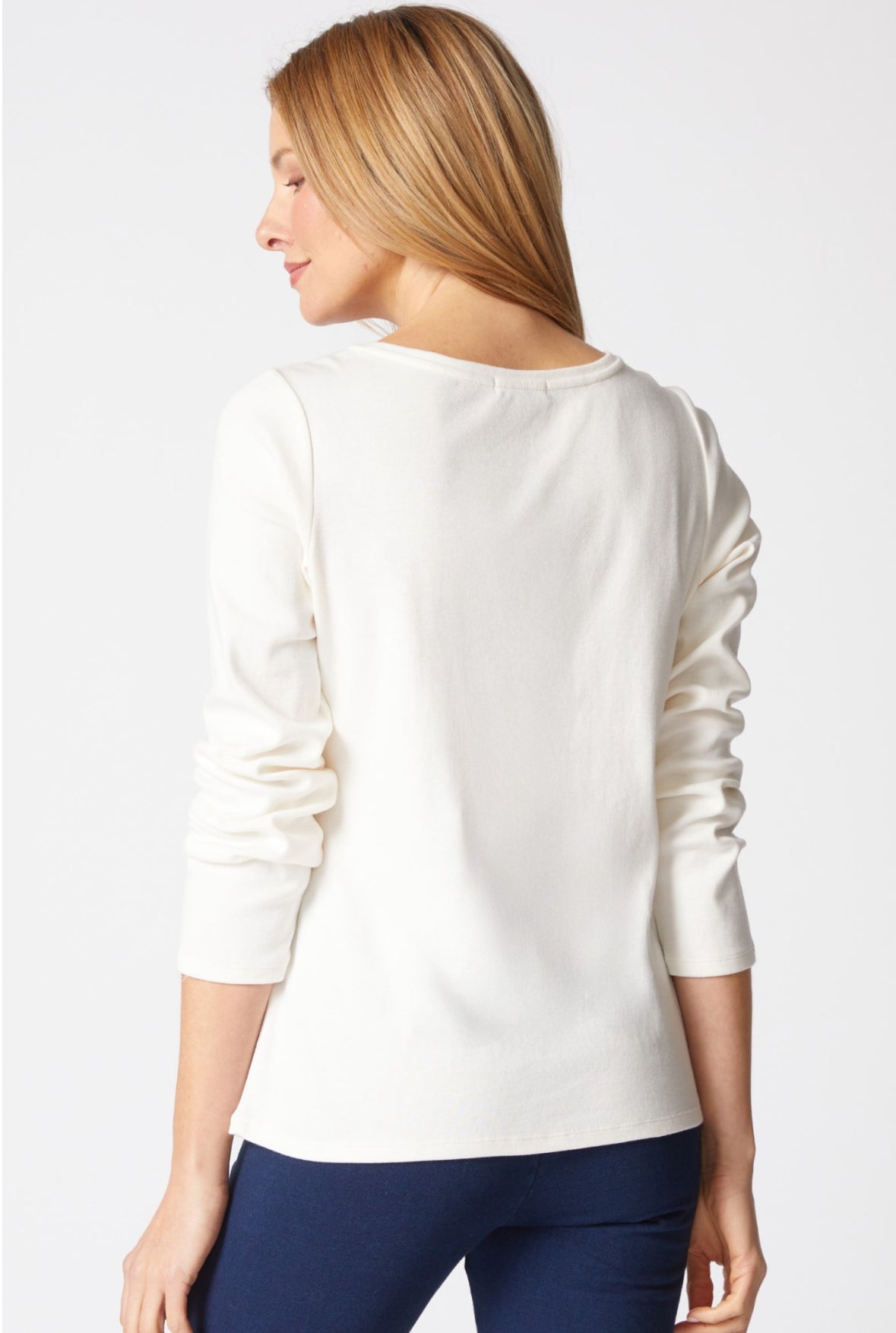 Cozy Rib Solid Easy v-neck Tee