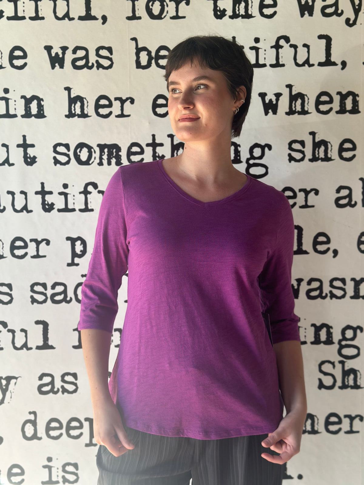 Peruvian Cotton Elbow Sleeve Tee