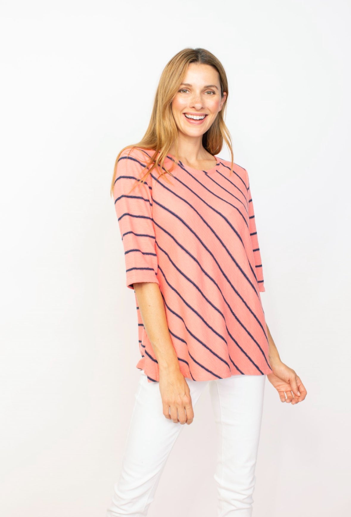 French Terry Striped Top