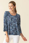Core travel cubism pleat sleeve shirt