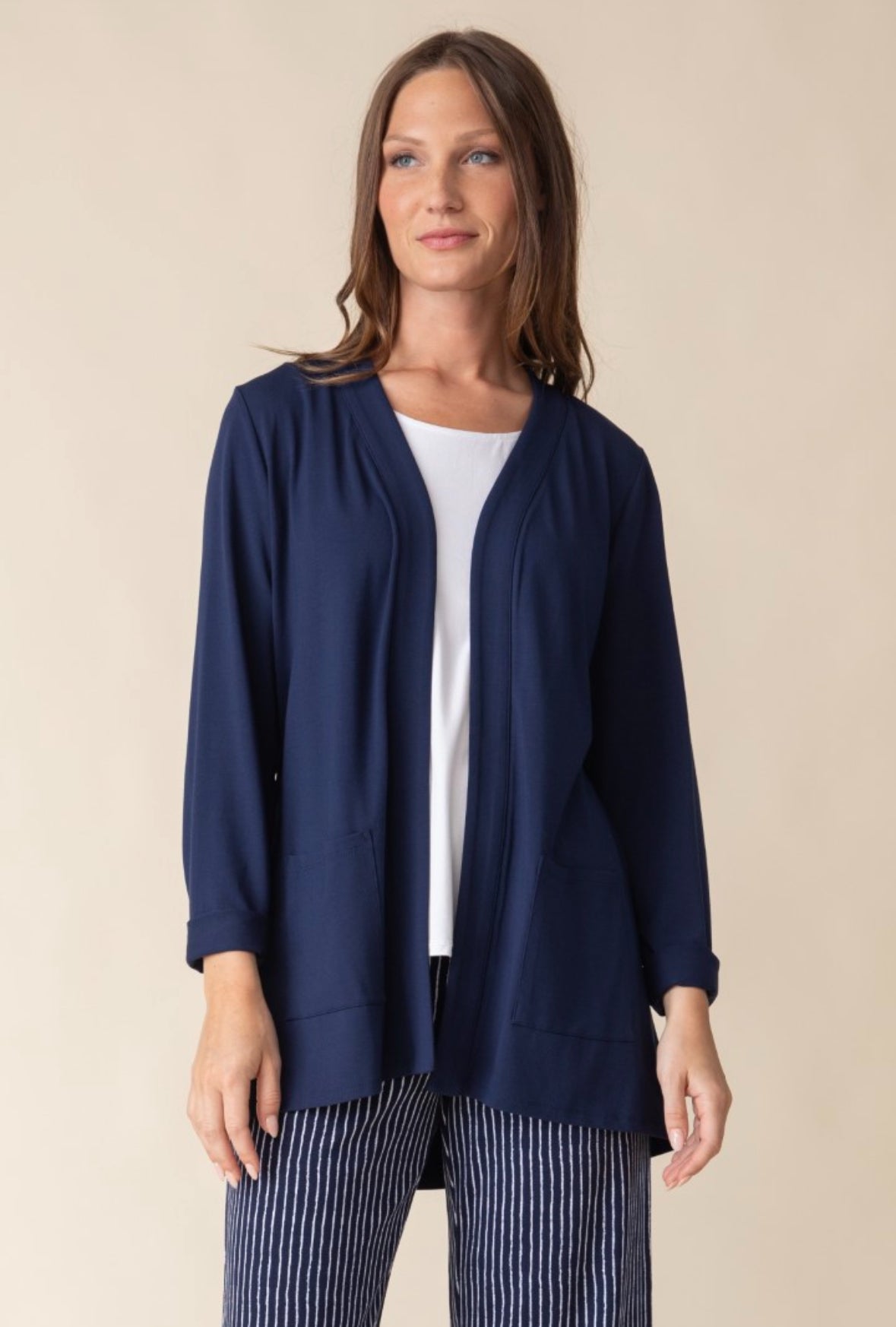 Core travel solid long jacket