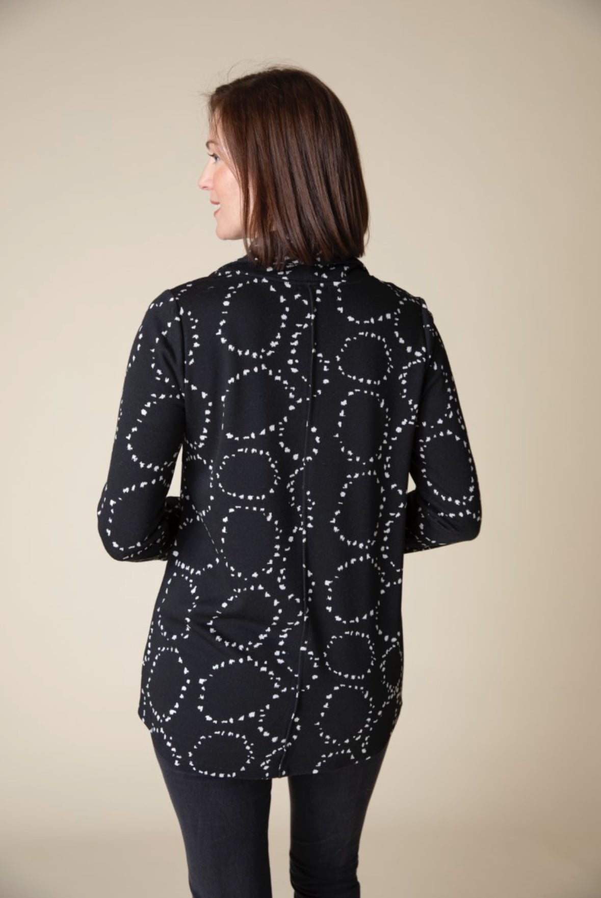 Circle Knit Tie Neck Tunic