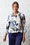 Rayon crinkle Abstract Snap Jacket