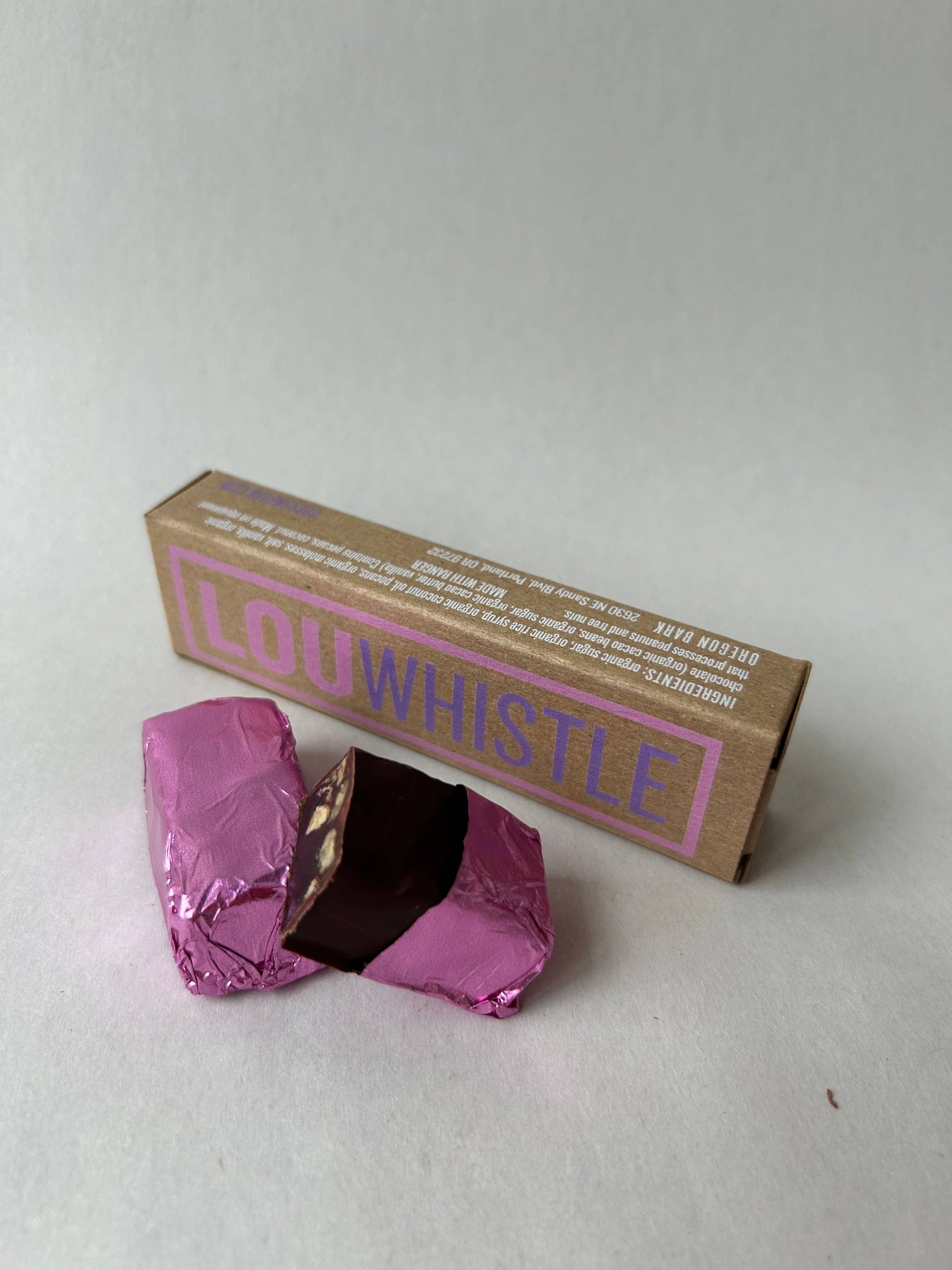 Lou Whistle - Molasses Pecan Chew Covered in Dark Chocolate