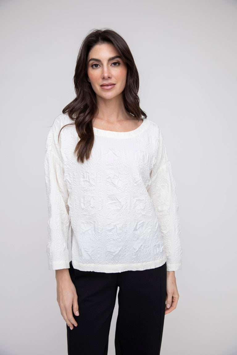 Windowpane Jqrd Crinkle Audrey Pullover