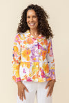 Crinkle Cotton Sunflower Flounce Jacket