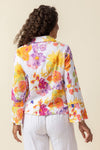 Crinkle Cotton Sunflower Flounce Jacket