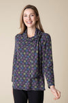 Fleece Round Tie Neck Pullover